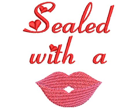 Valentine's Day Sealed With A Kiss SWAK Machine Embroidery | Etsy