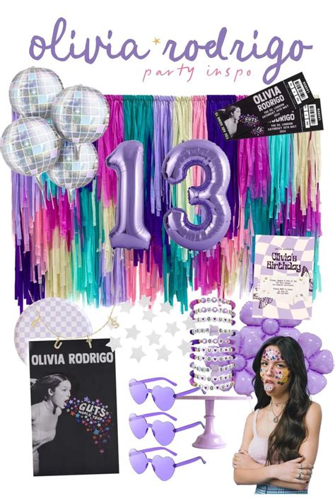 Olivia Rodrigo Birthday Party in 2024 | Birthday party themes, Birthday ...