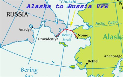 Bering Strait Map - Alaska • mappery