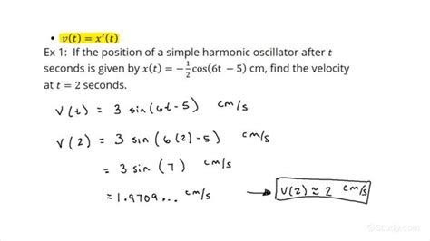 Examples Of Instantaneous Speed