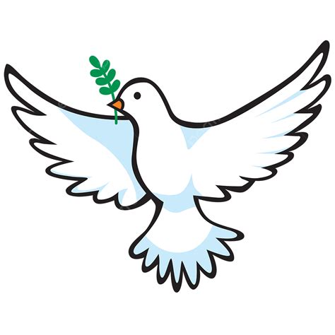 Peace Dove Olive Branch Cartoon Vector, Peace Dove, Olive Branch, Cartoon PNG and Vector with ...