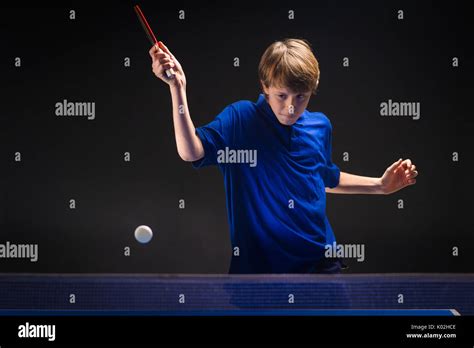 table tennis player in action Stock Photo - Alamy