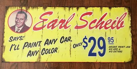 Retro EARL SCHEIB sign