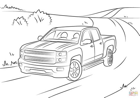 Coloriage - Chevrolet Silverado | Coloriages à imprimer gratuits