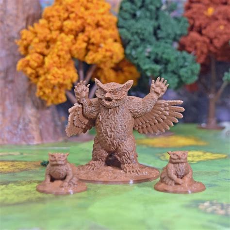 Dnd miniature Owlbear Miniature is 3D Printed for tabletop wargaming ...