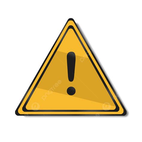 Yellow Triangle Warning Sign Danger Icon Isolated Transparent, Warning ...