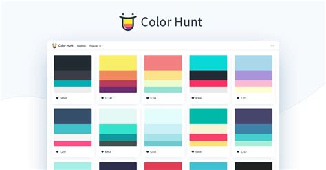 A curated collection of the most popular and trendy color palettes ...