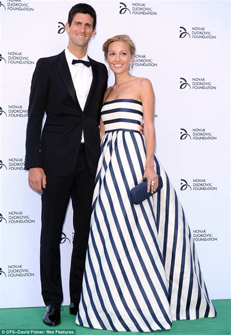 Novak Djokovic casts aside his Wimbledon defeat as he and girlfriend Jelena Ristic host a star ...