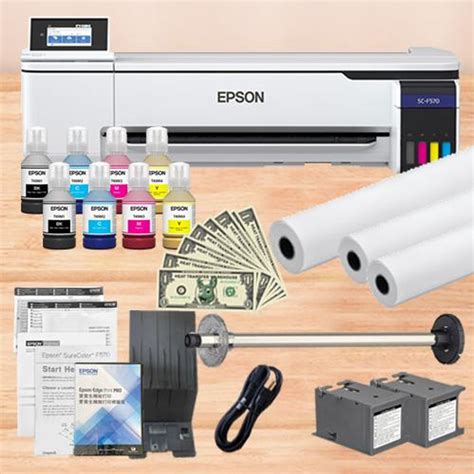 Epson SureColor F570 24” Sublimation Printer Bundle – Paper, Ink, Software + $800 Bonus Credit