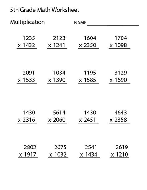 Free 5th Grade Math Worksheets | Activity Shelter