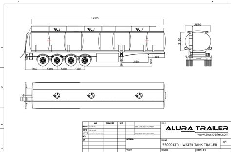 4 Axles Tanker Semi Trailer - 55000 Ltr - ALURA TRAILER