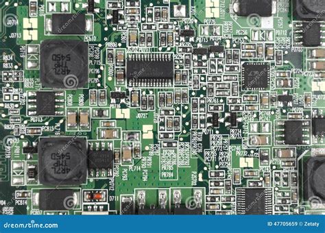 Circuit Board with Resistors Stock Image - Image of depth, detail: 47705659
