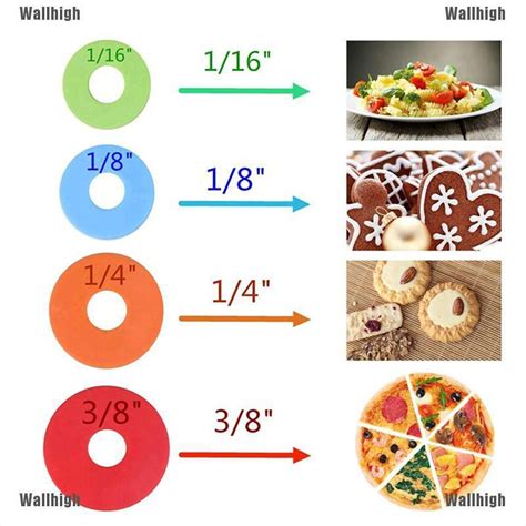 Wallhigh Durable Adjustable Rolling Pin With Dough Mat Dough Roller with 4Removable Rings ...