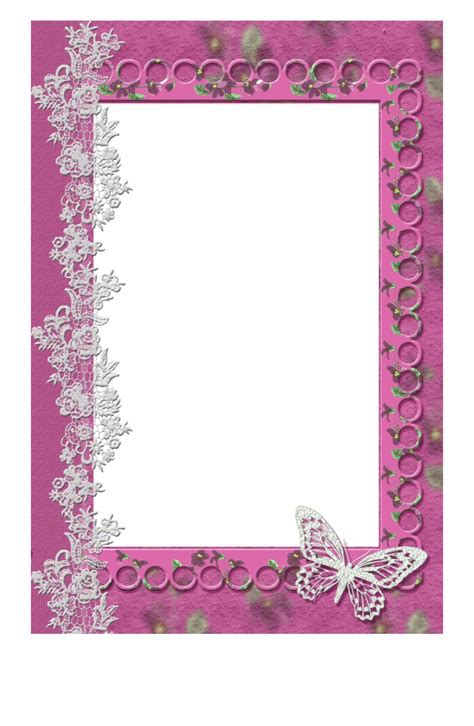 Pink Butterfly Borders And Frames