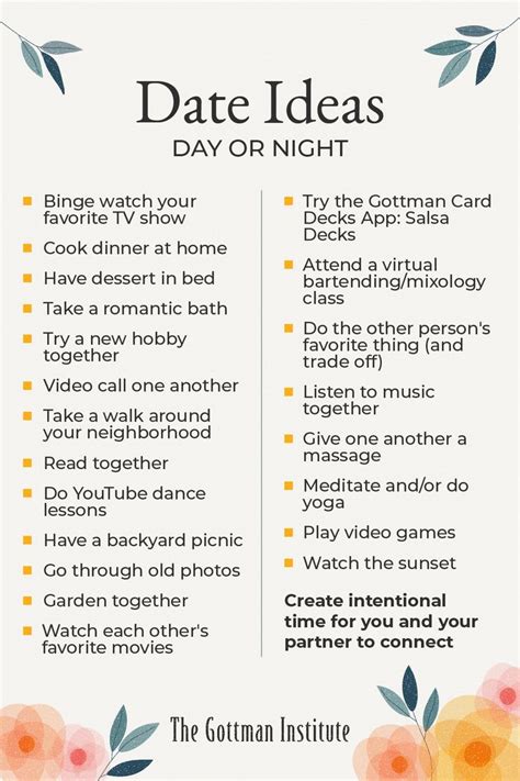 Date Ideas (Day or Night) | Date night ideas for married couples ...