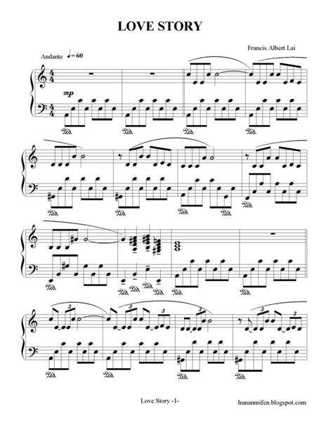 湖南米粉: piano music sheet - love story | Ноты для фортепиано, Нотная ...