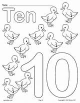 Number 10 Coloring Pages  Nation sketch template