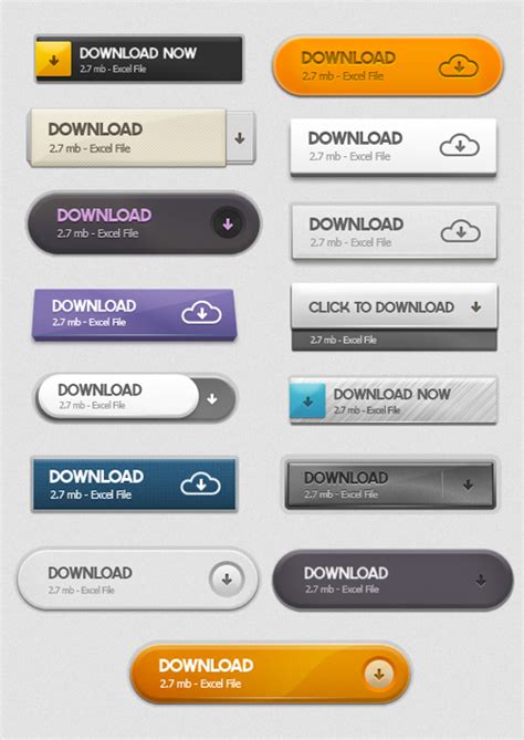 Download 50 Free Buttons in PSD Format | Freebies | Graphic Design Junction