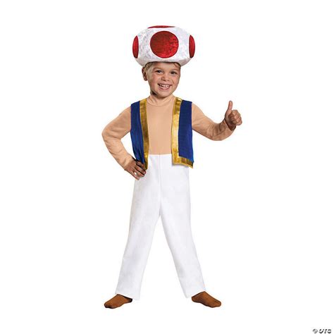 Toddler Deluxe Super Mario Bros.™ Toad Costume - 3T-4T | Halloween Express