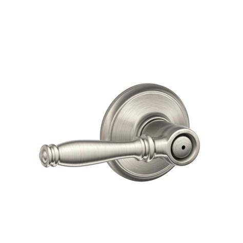 Schlage F Birmingham Satin Nickel Reversible Privacy Door Handle at Lowes.com