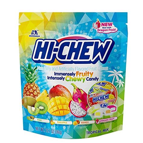 Morinaga Hi Chew Tropical Mix Chewy Candy, Kiwi, Pineapple, Mango ...