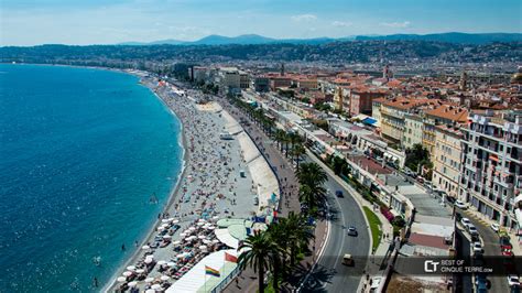 Nice. Promenade des Anglais from the Castle Hill viewpoint