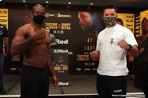 Daniel Dubois Vs. Joe Joyce BT Sport Weigh In Results - Latest Boxing ...