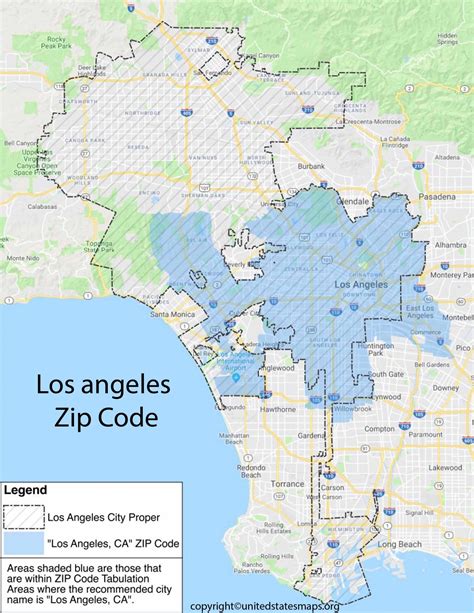 Los Angeles Zip Code Map | Zip Code Map of Los Angeles