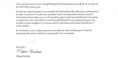 Jeff Dartnell Scholarship Award Thank-You | Rotary Club of Edmonton ...