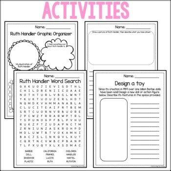 Ruth Handler Biography Unit Pack Research Project Famous Women Inventors