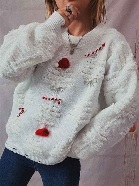 Winter Wonderland Cable Knit Sweater - Festive Christmas Decor Knitwear ...