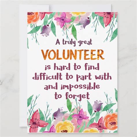 Volunteer Thank you Volunteer appreciation gift Card | Zazzle.com