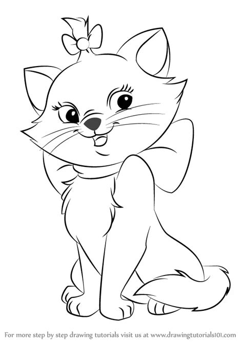 Learn How to Draw Marie from The Aristocats (The Aristocats) Step by ...