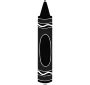 Black Crayon Picture for Classroom / Therapy Use - Great Black Crayon Clipart