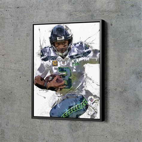 Russell Wilson Poster Seattle Seahawks Football Painting Hand | Etsy