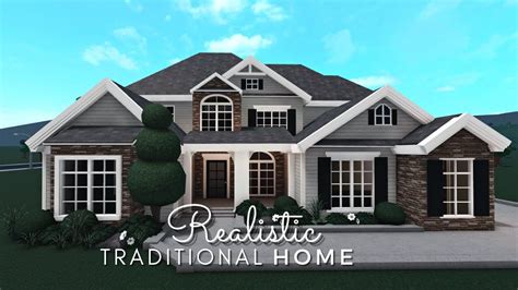 Bloxburg| Realistic Traditional Home| House Build| Roblox | Simple ...