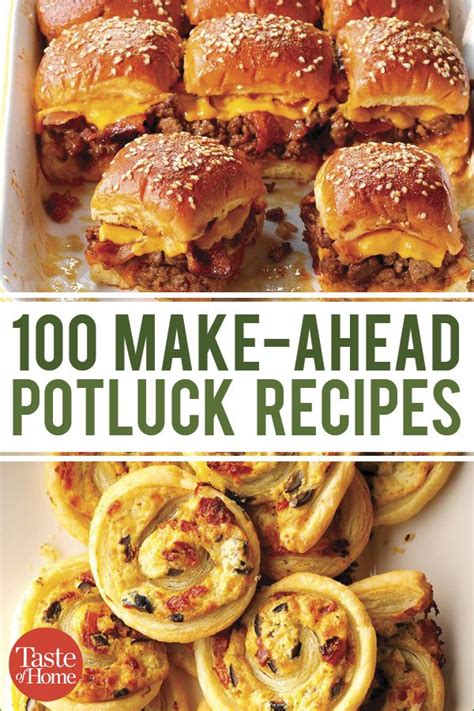 100 Make-Ahead Potluck Recipes | Potluck recipes, Easy potluck recipes, Easy potluck