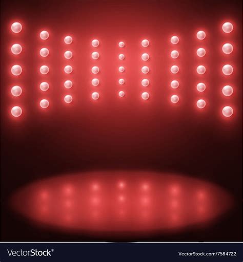 Vector stage Lighting Background, with red light bulbs. Download a Free ...