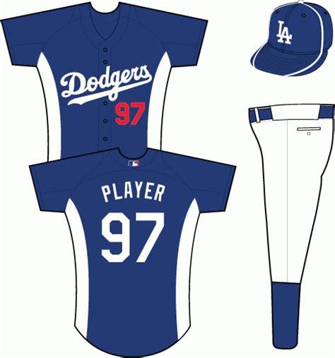 Los Angeles Dodgers Uniform - Practice Uniform - National League (NL ...