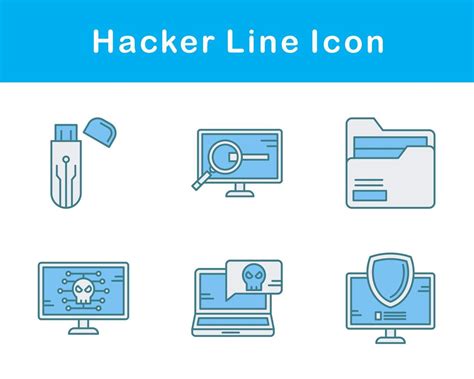 Hacker Vector Icon Set 21460301 Vector Art at Vecteezy