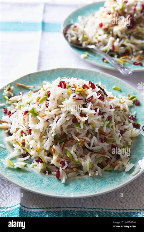 Persian rice with pistachios and barberries Stock Photo - Alamy