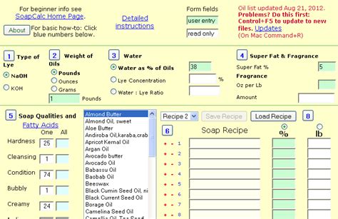 Online Lye Soap Recipe Calculators | Besto Blog