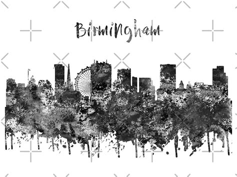 "Birmingham skyline" by Rosaliartbook | Redbubble