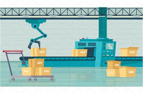 Warehouse concept flat | Vector Graphics ~ Creative Market