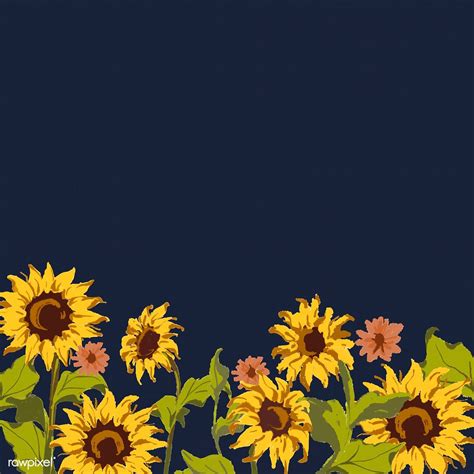 Blue Sunflower Wallpaper - werohmedia