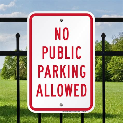 No Public Parking Allowed Sign, SKU: K-8846