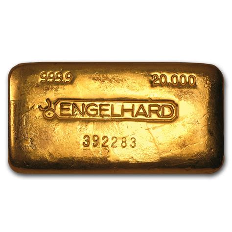 Buy 20 oz Gold Bar - Engelhard (Poured/Loaf-Style, Bull Logo) | APMEX