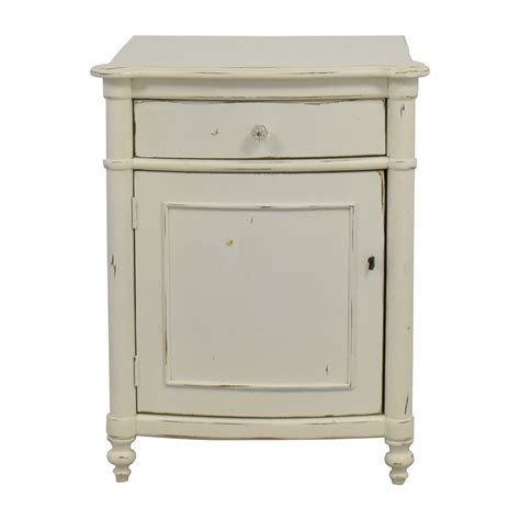 Pottery Barn White Distressed Nightstand | 75% Off | Kaiyo