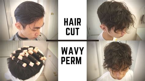 How to cut and perm men hair at home | Easy Cut and Perm Design - YouTube