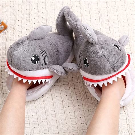 Custom Big Mouth Shark Plush Slipper - Buy Shark Plush Slipper,Shark ...